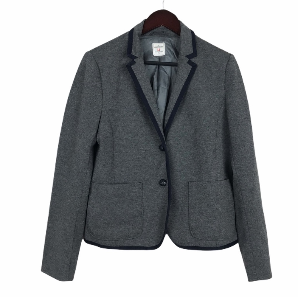Gap The Academy Blazer Gray Navy Size 12